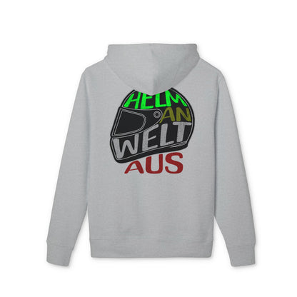 Premium Hoodie - Helm an Welt aus
