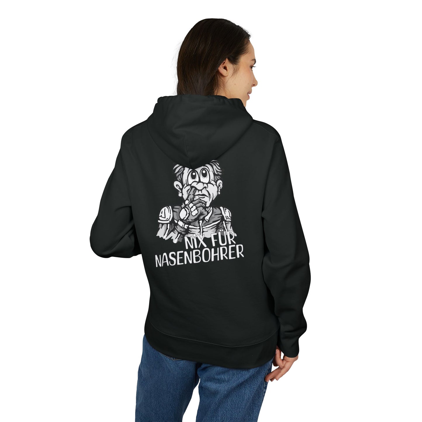Premium Hoodie - Nix für Nasenbohrer Black&White