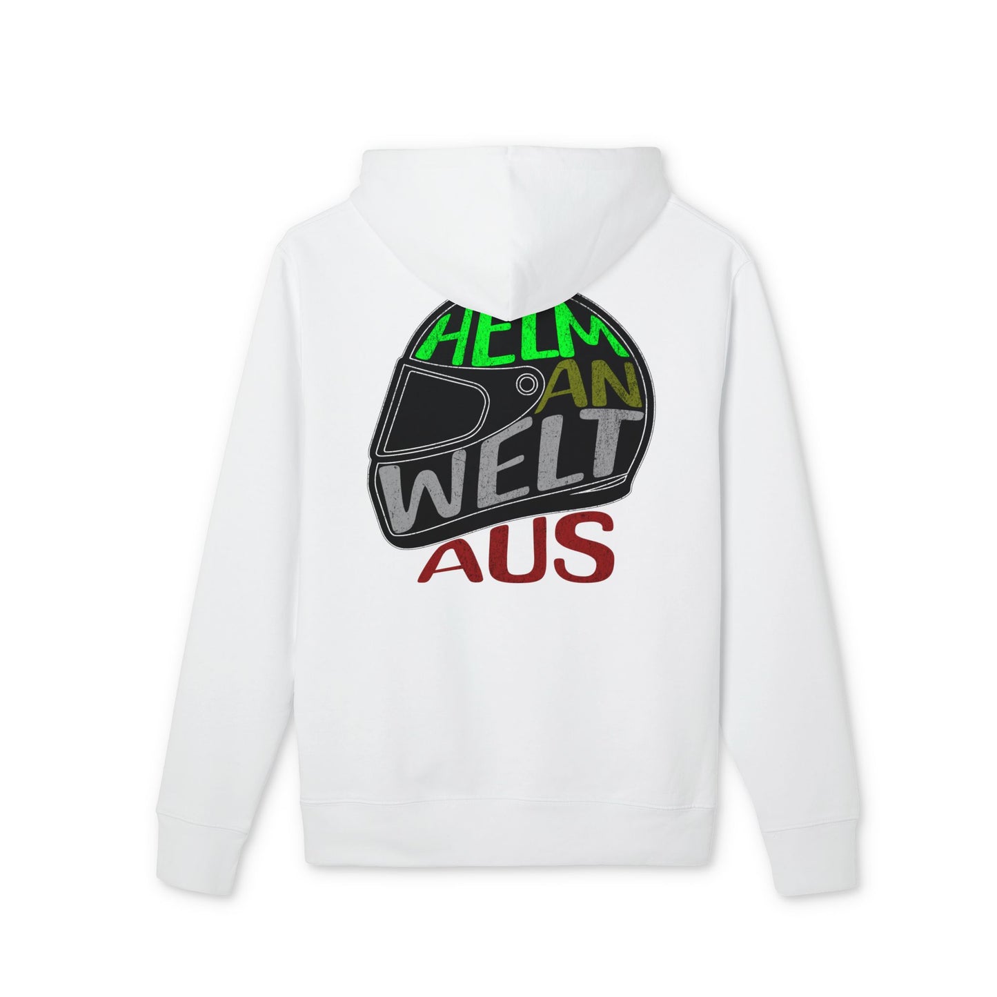 Premium Hoodie - Helm an Welt aus