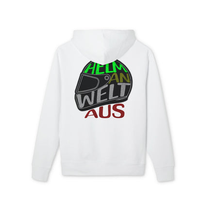 Premium Hoodie - Helm an Welt aus