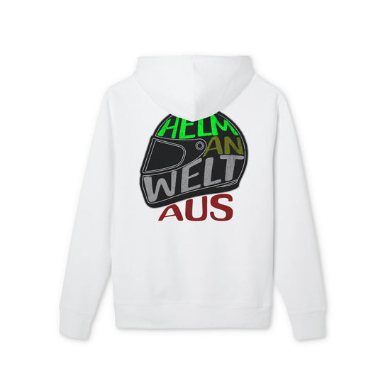 Premium Hoodie - Helm an Welt aus